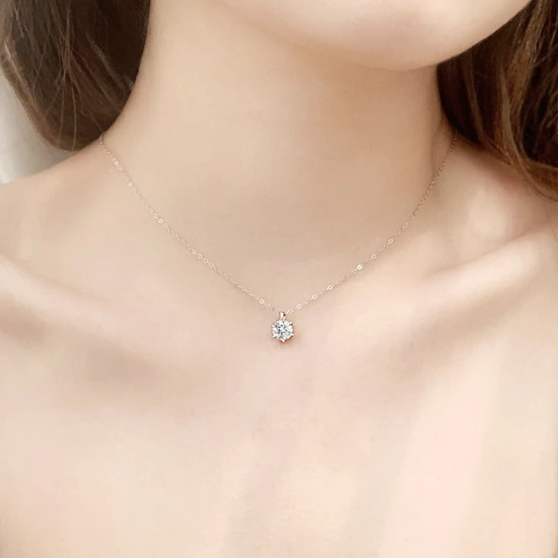 Colar Ponto de Luz Moissanite Prata